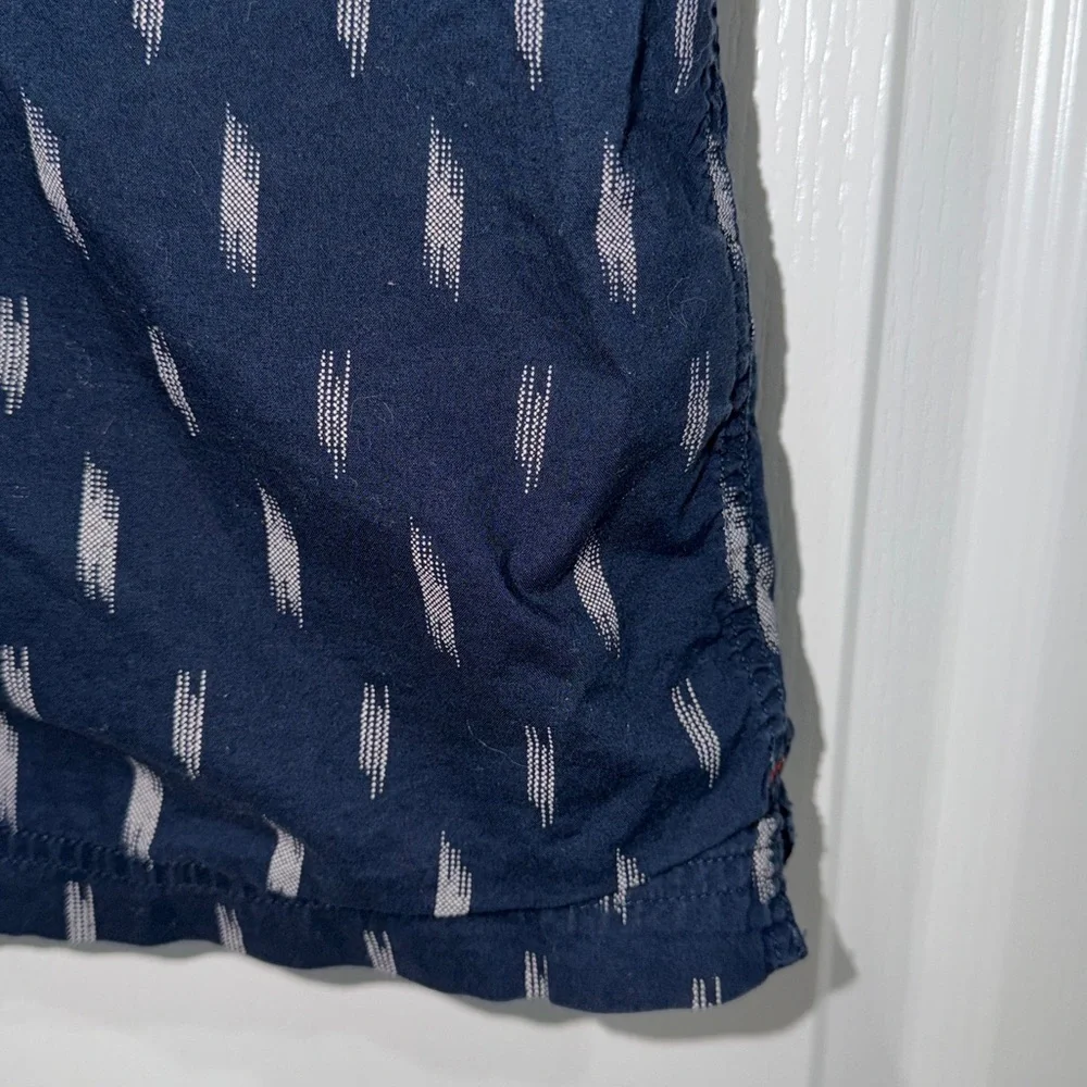 Banana Republic Dark Blue Patterned Short Sleeve button down slim fit  Shirt S